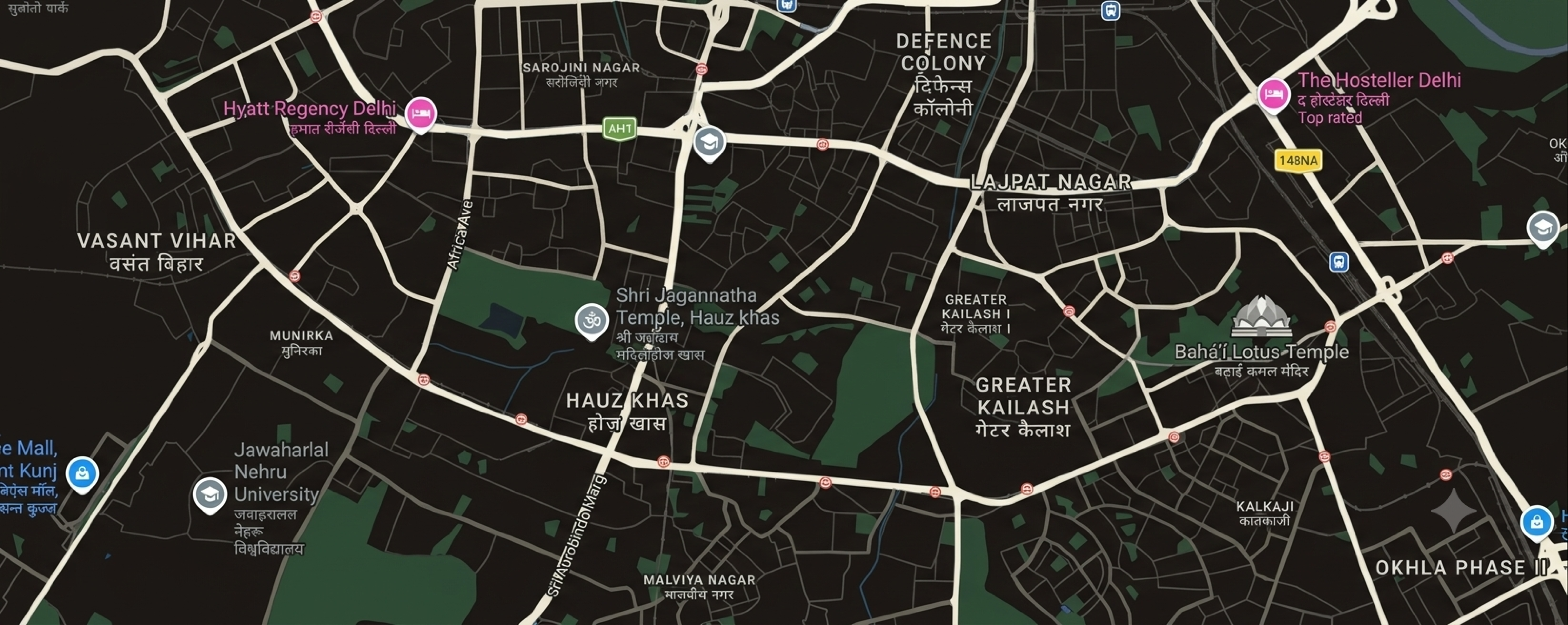 Community record map of South Delhi